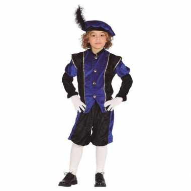 Pieten verkleed pak zwart/blauw jongens/meisjes
