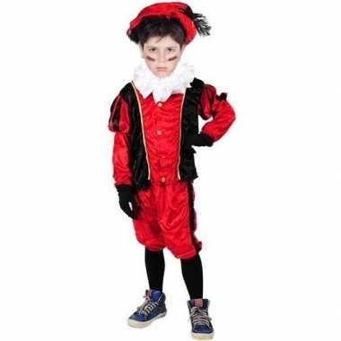 Roetveeg pietenpak rood/zwart kinderen