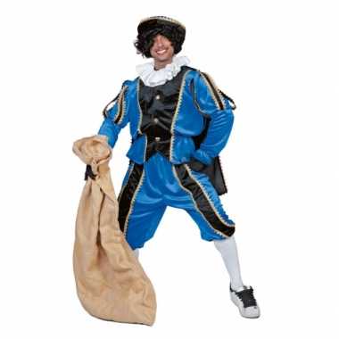 Zwarte pietenpak blauw zwart
